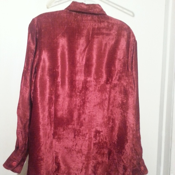 Don’t Mess With Texas women velvet blouse shirt Long Sleeve, RED, Small, New-WOT - Picture 5 of 7